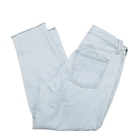 Old Navy High Rise Slouchy Straight Jeans Light Wash 100% Cotton Women’s Size 4 - Picture 5 of 13